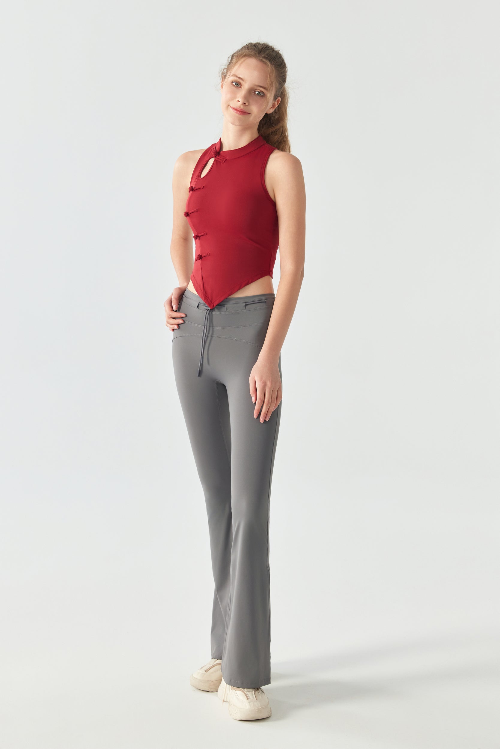 Chinese Baddie High Neck Top  - Vintage Chinese Style Activewear, Dancewear, Yoga Wear