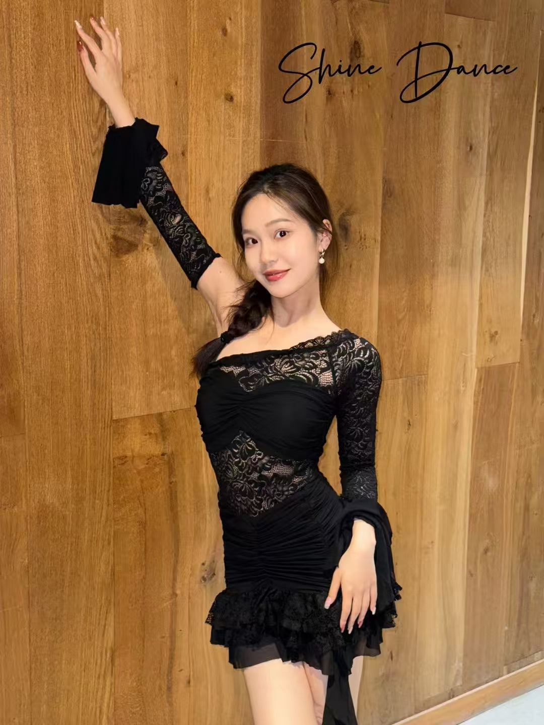 Springtime Fleur | Shine Dance | Elegant Latin Dance Dress for Graceful Movements