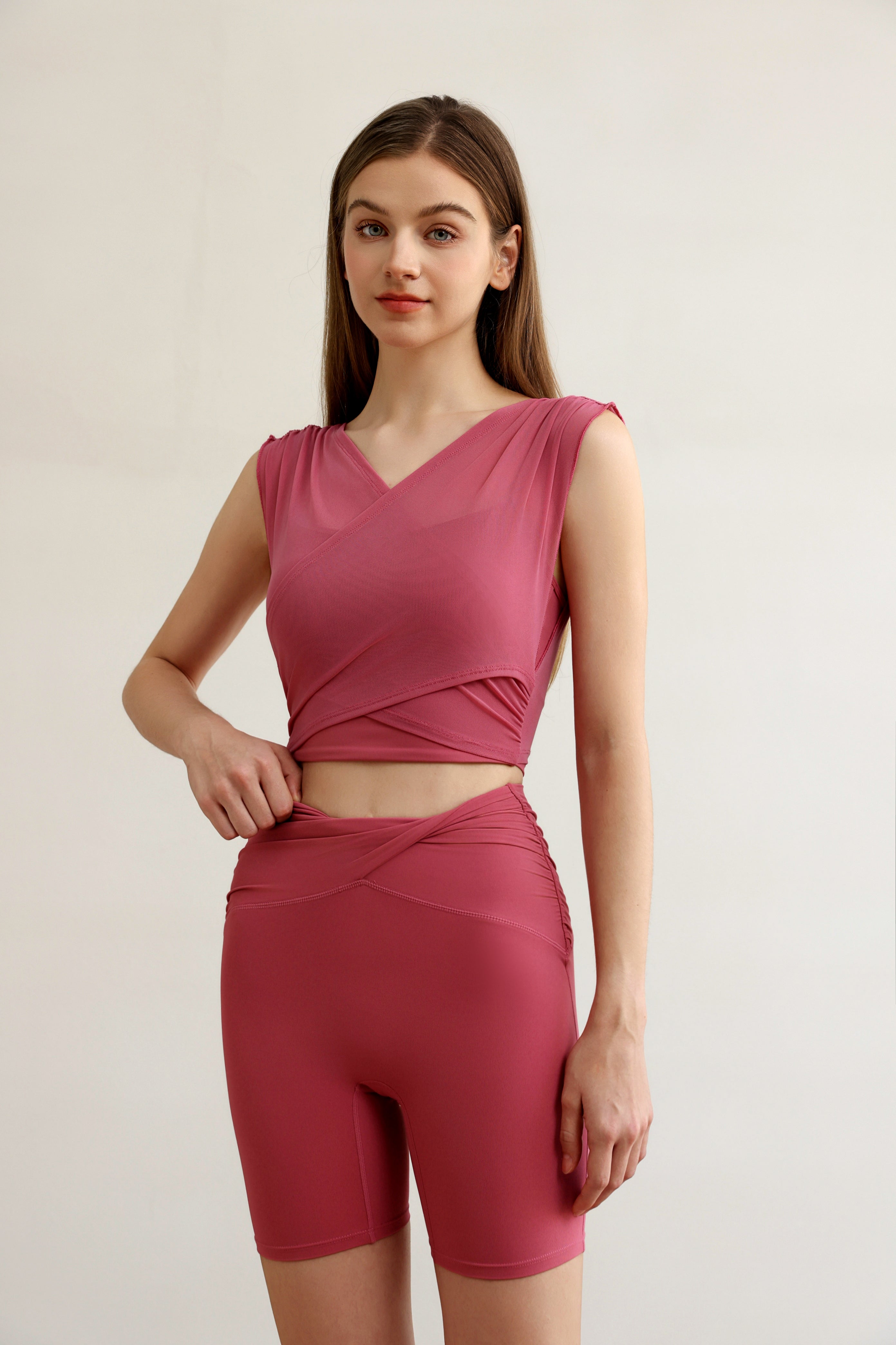 「Rose Mirage」V-Waist Shorts