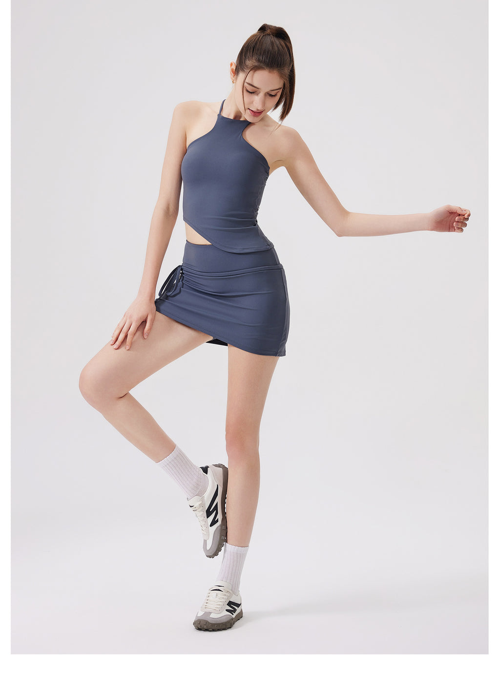 「Flipped」Sweetheart Neckline Halter - Yoga Top, Feminine Activewear, Dancewear