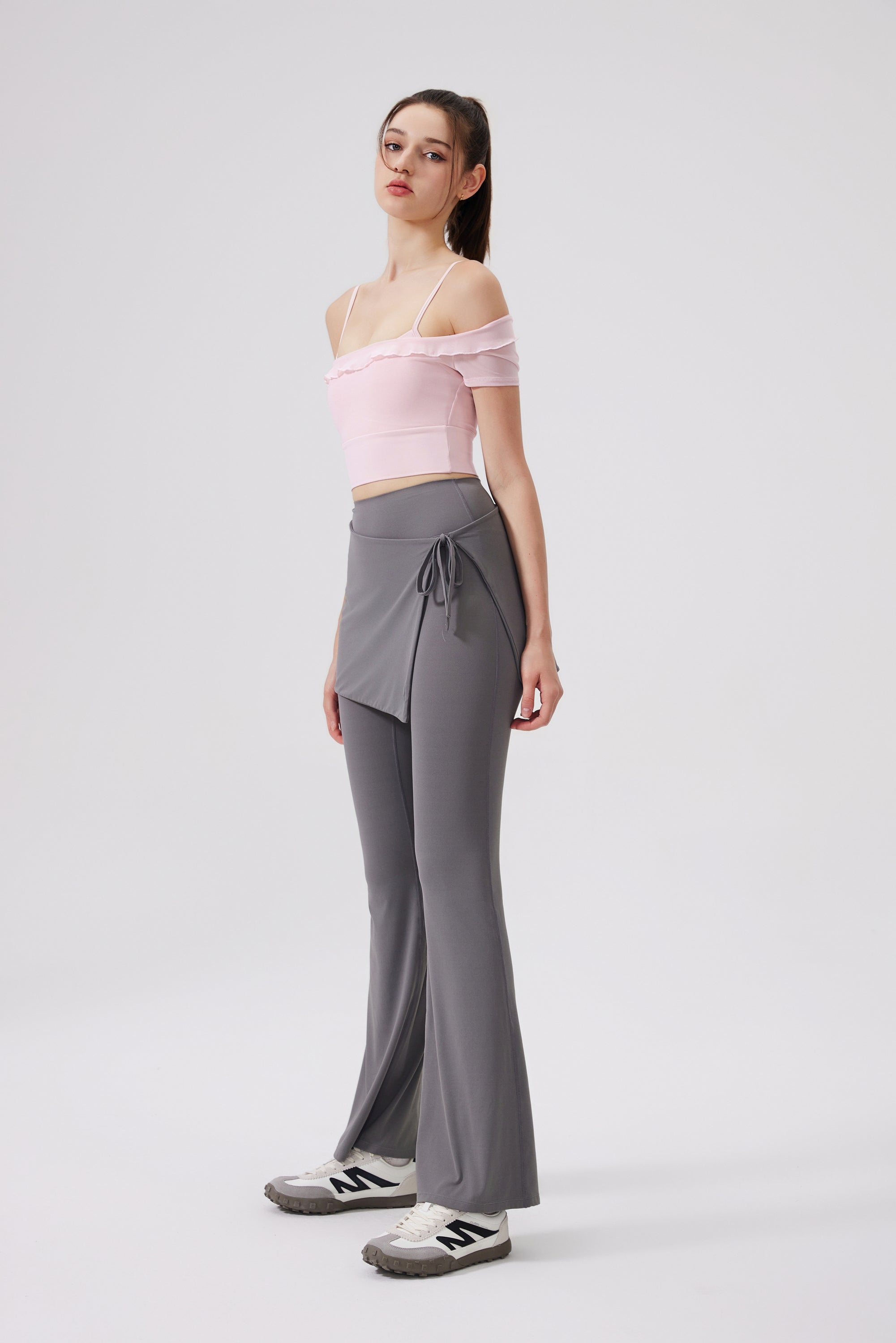 「Lotus」Asymmetrical Wrap Skort - Dance Tennis Pilates Yoga leggings, Athletic skort