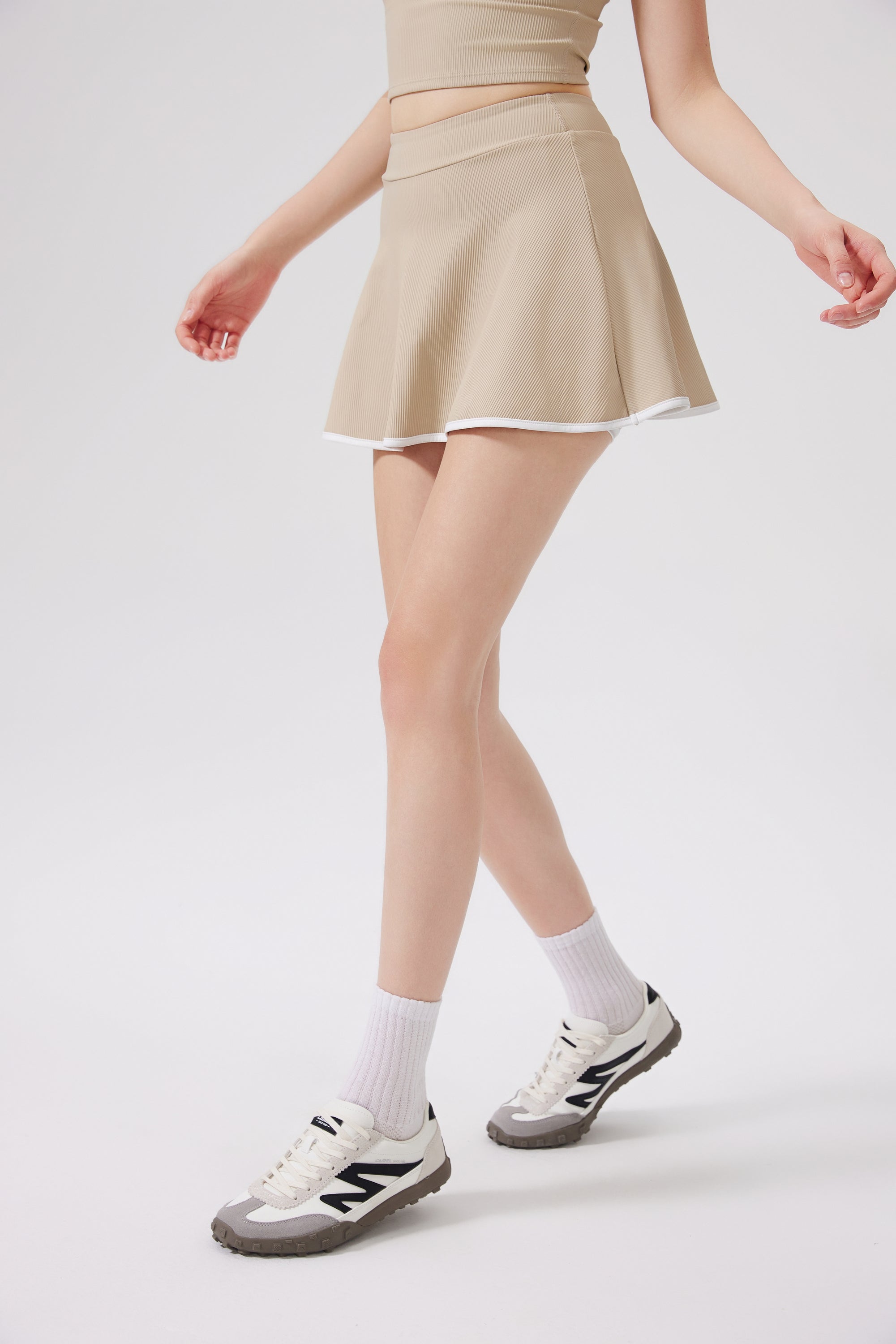 「Rosé」Ribbed Skirt for Dance Tennis Yoga Daily