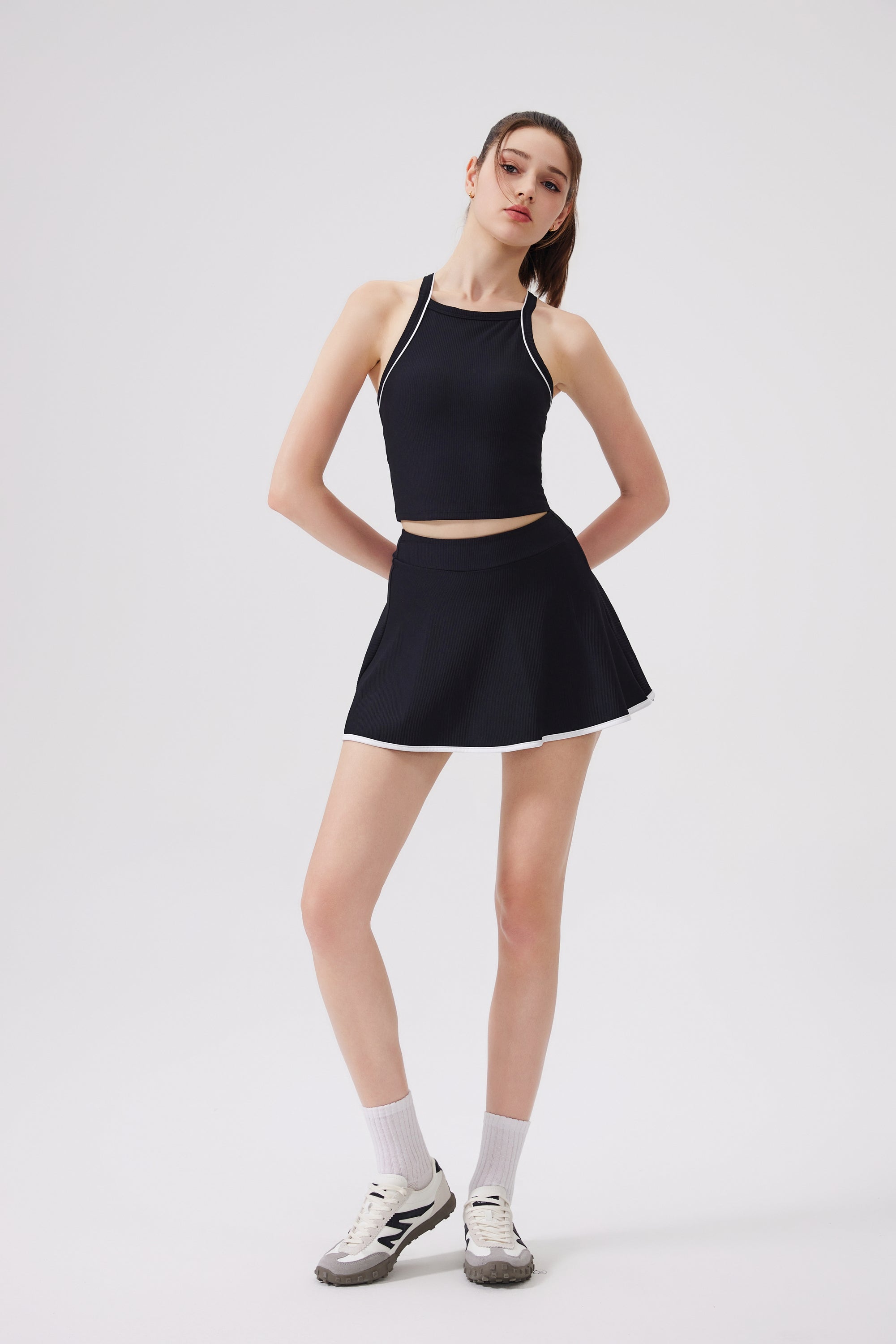 「Rosé」Ribbed Tank for Dance Tennis Yoga Daily