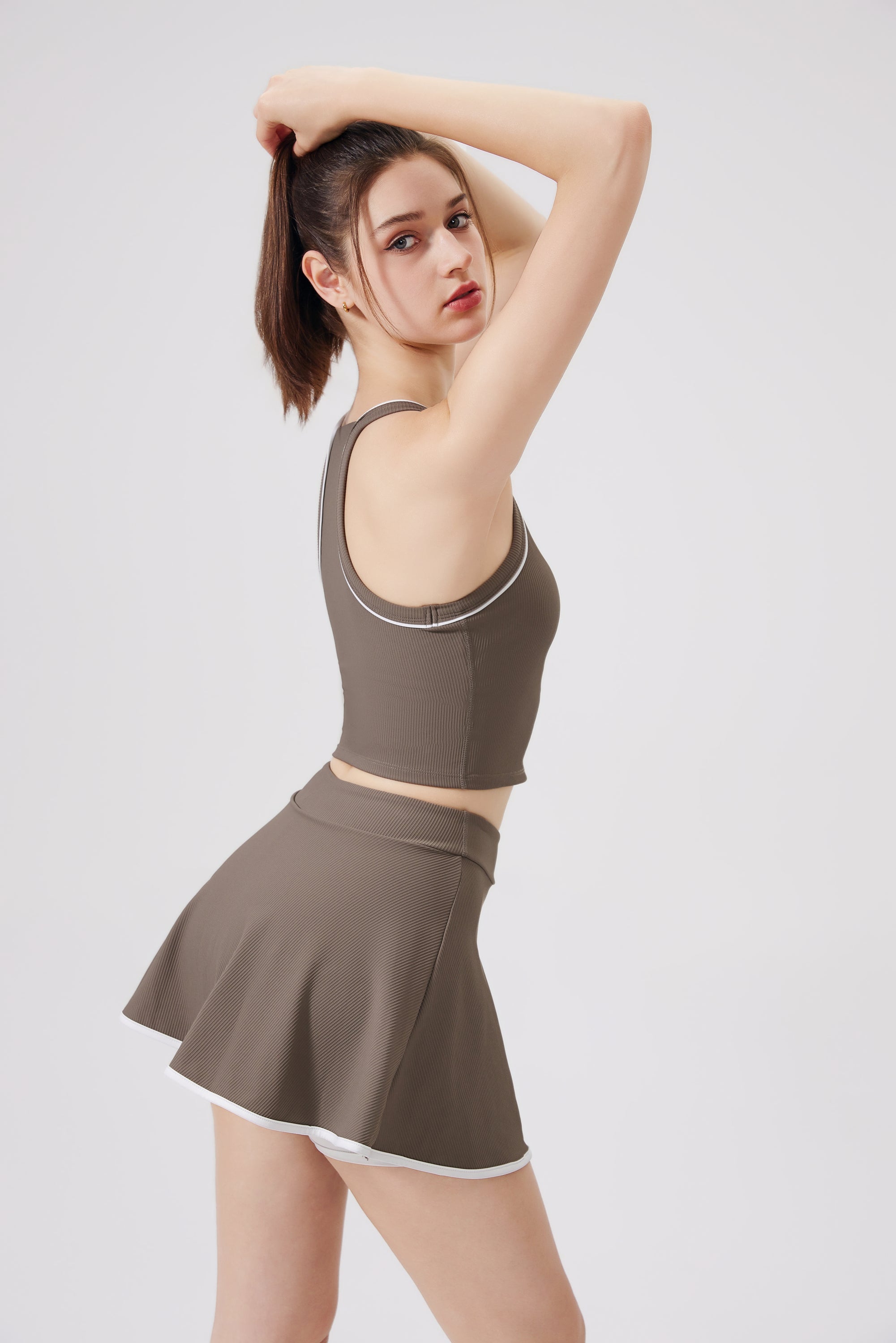 「Rosé」Ribbed Tank for Dance Tennis Yoga Daily