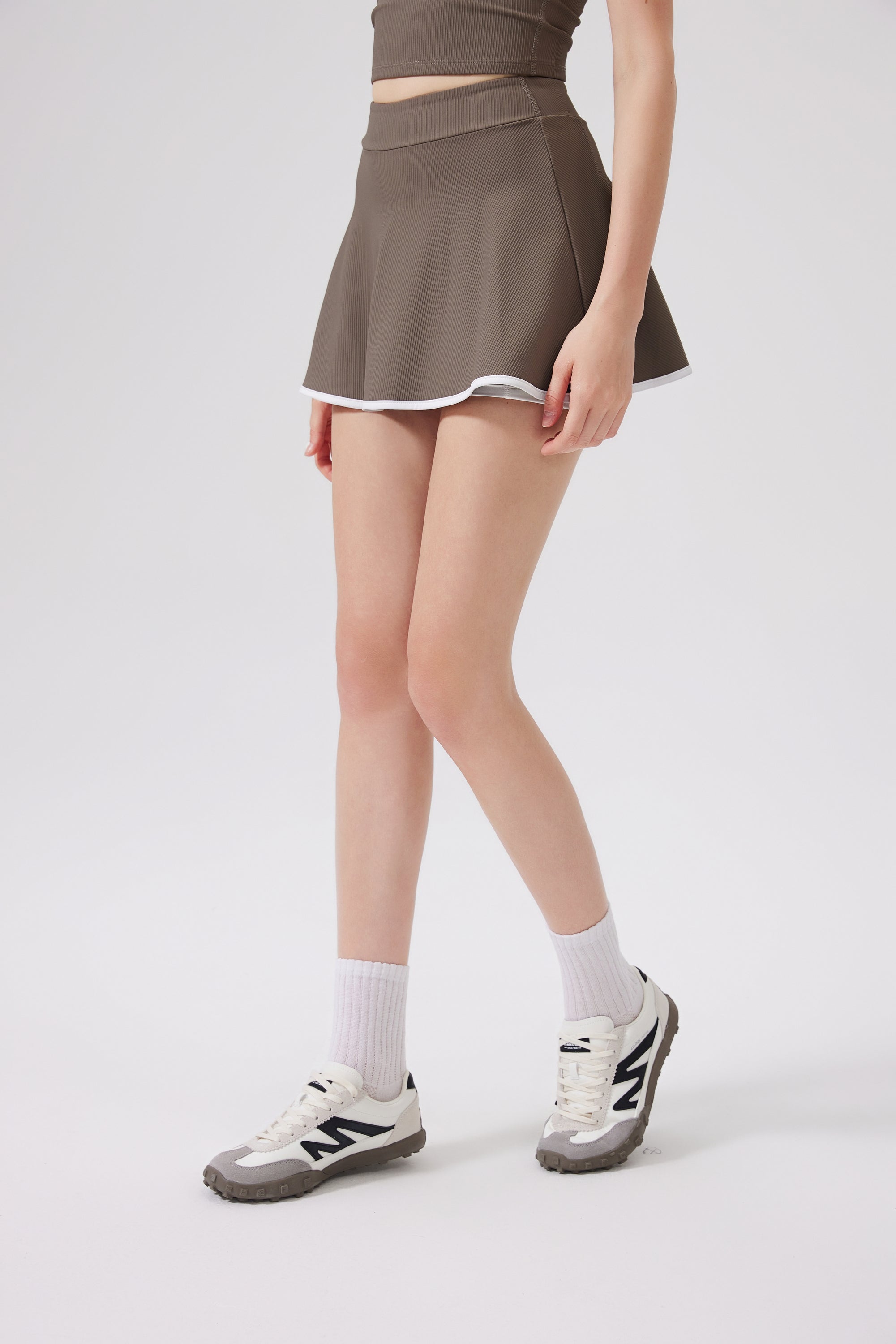 「Rosé」Ribbed Skirt for Dance Tennis Yoga Daily