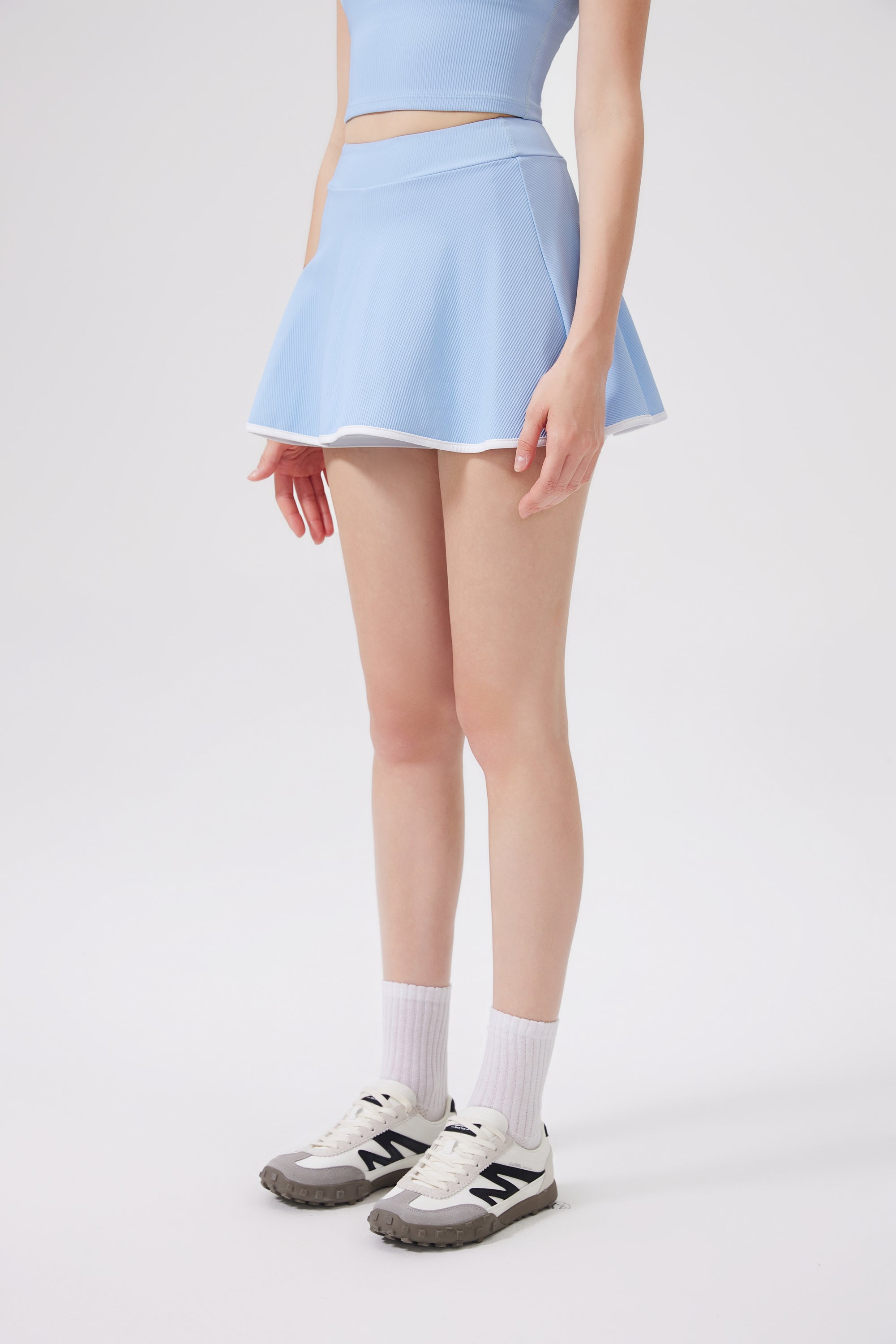 「Rosé」Ribbed Skirt for Dance Tennis Yoga Daily