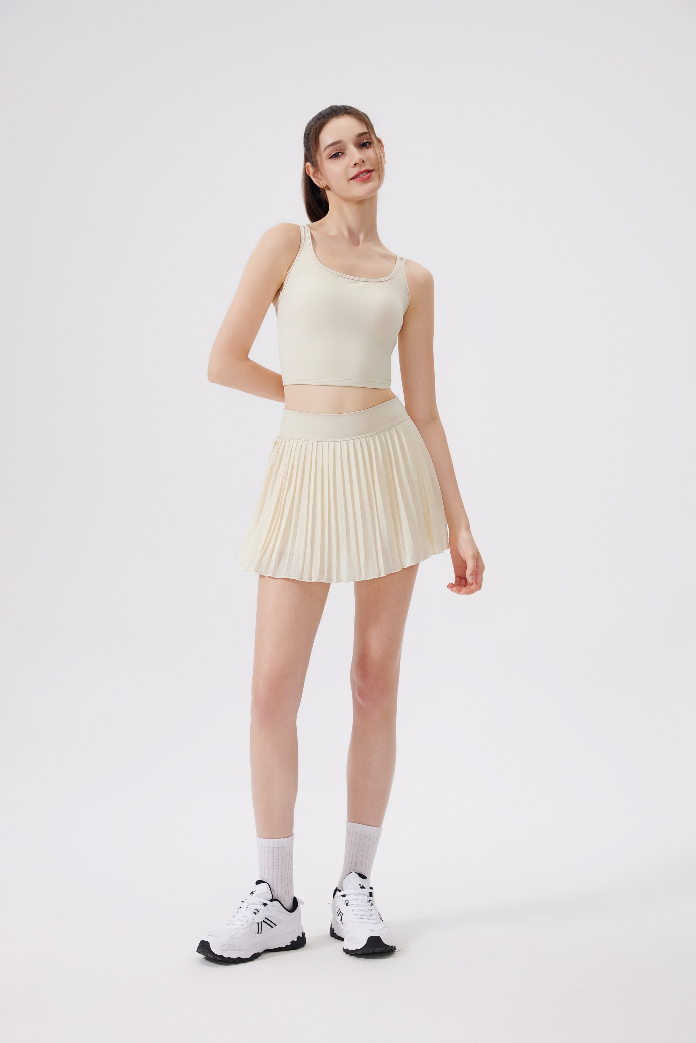 「Lily」Tennis Back-Tie Cami - Tennis Top, Athletic Wear, Balletcore
