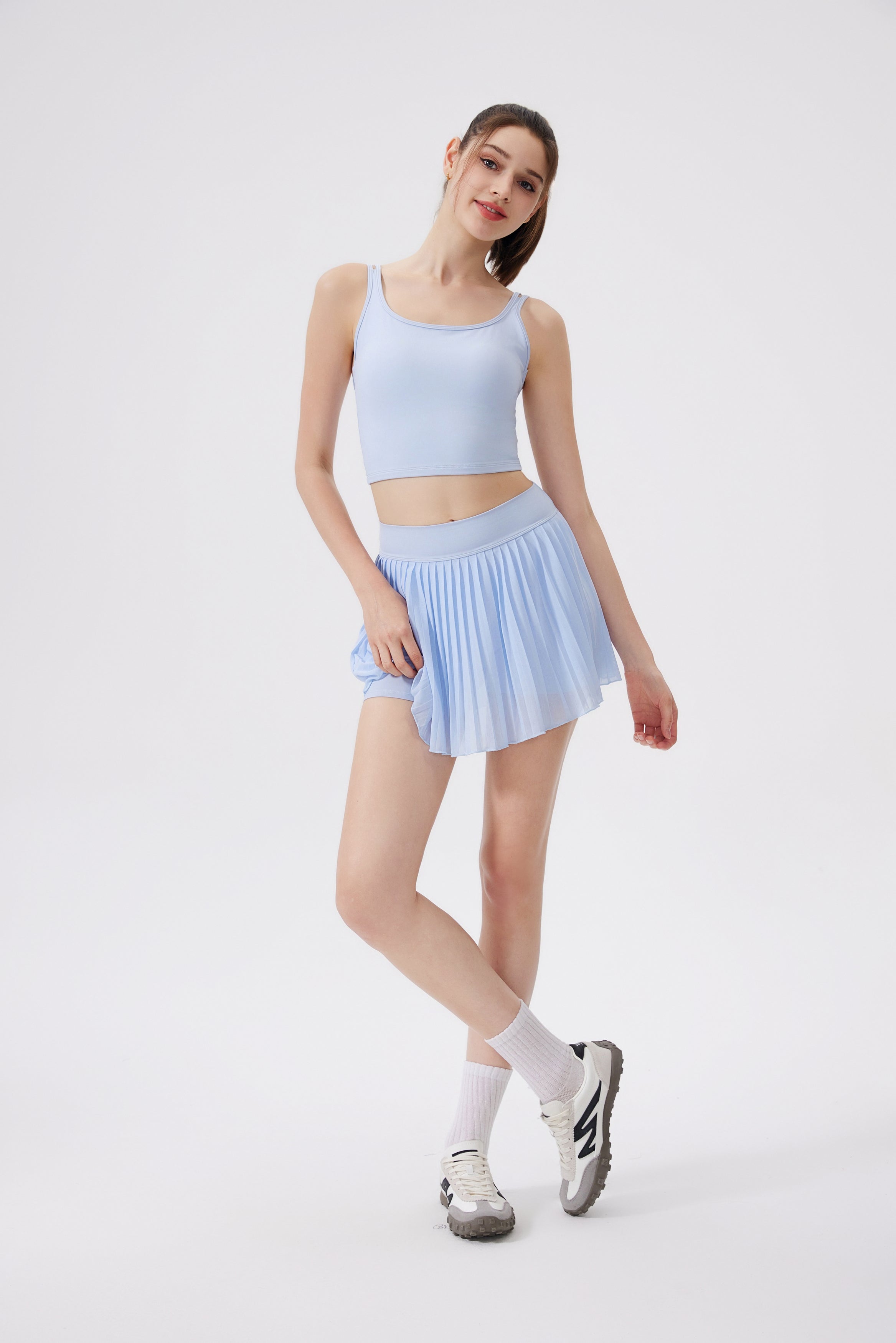 「Lily」Tennis Back-Tie Cami - Tennis Top, Athletic Wear, Balletcore