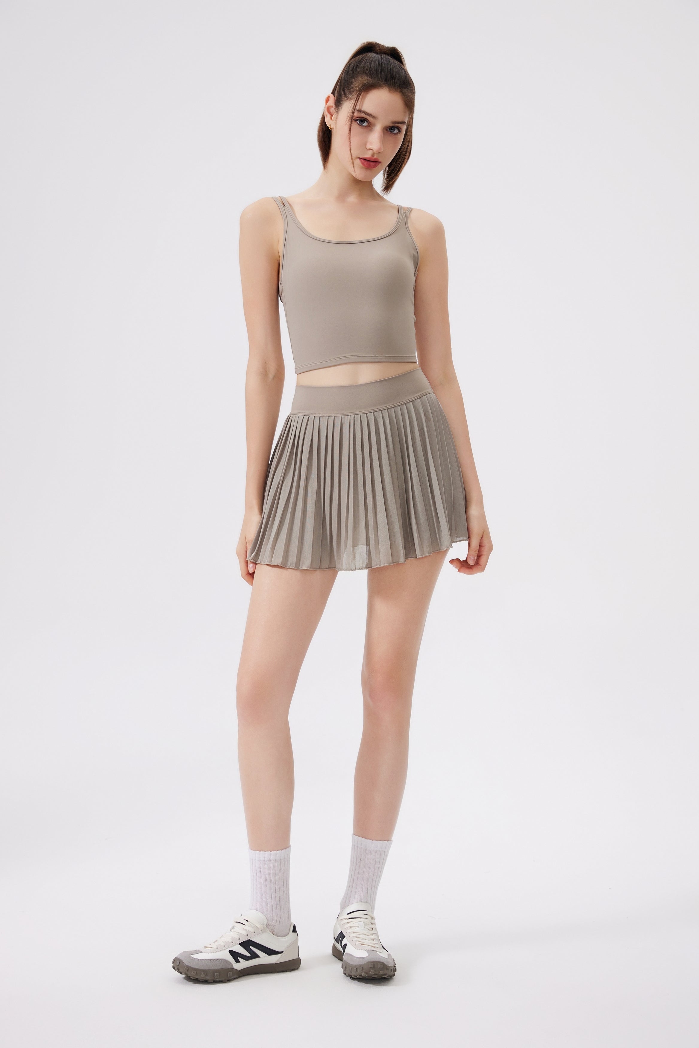 「Lily」Tennis Back-Tie Cami - Tennis Top, Athletic Wear, Balletcore