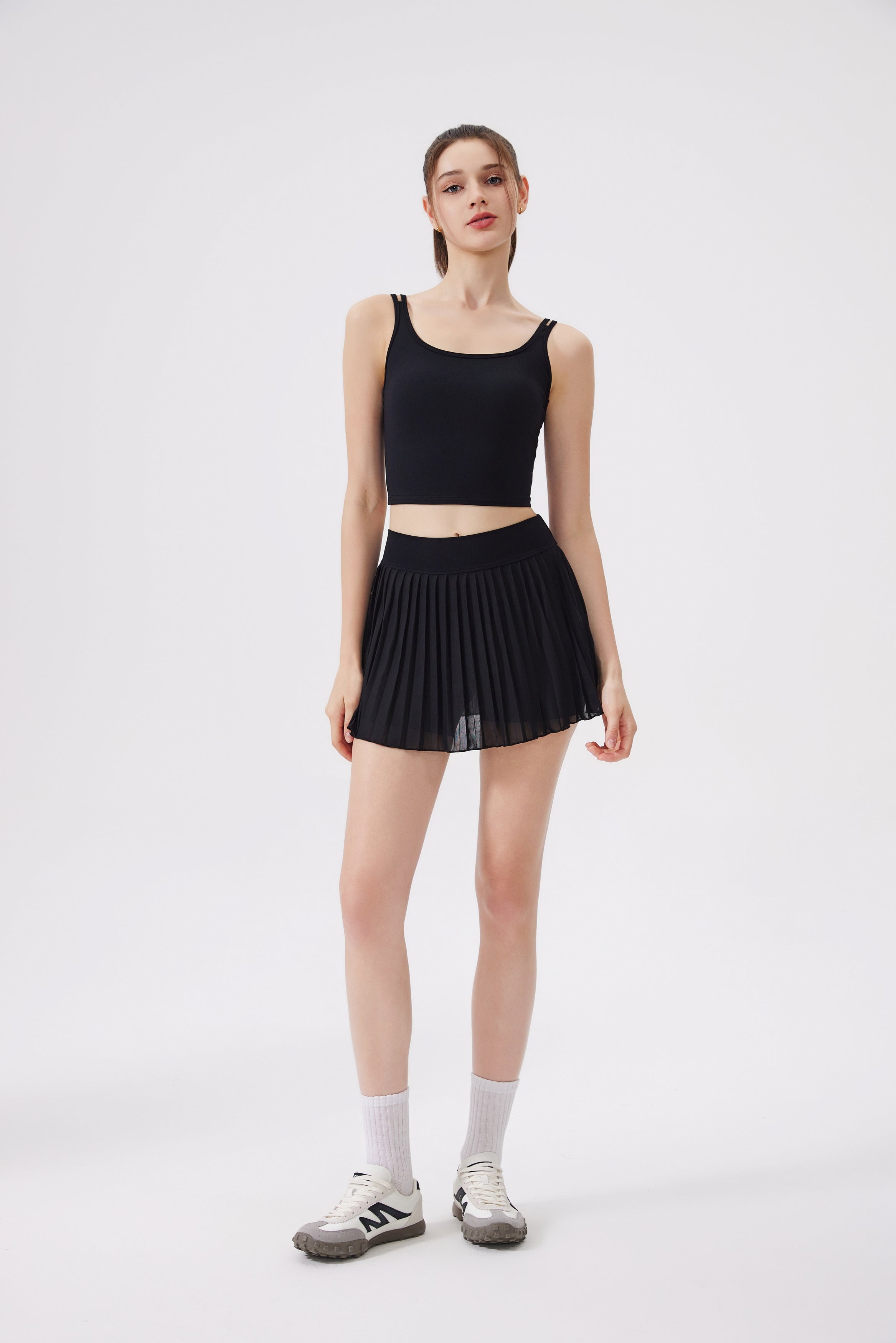 「Lily」Tennis Back-Tie Cami - Tennis Top, Athletic Wear, Balletcore