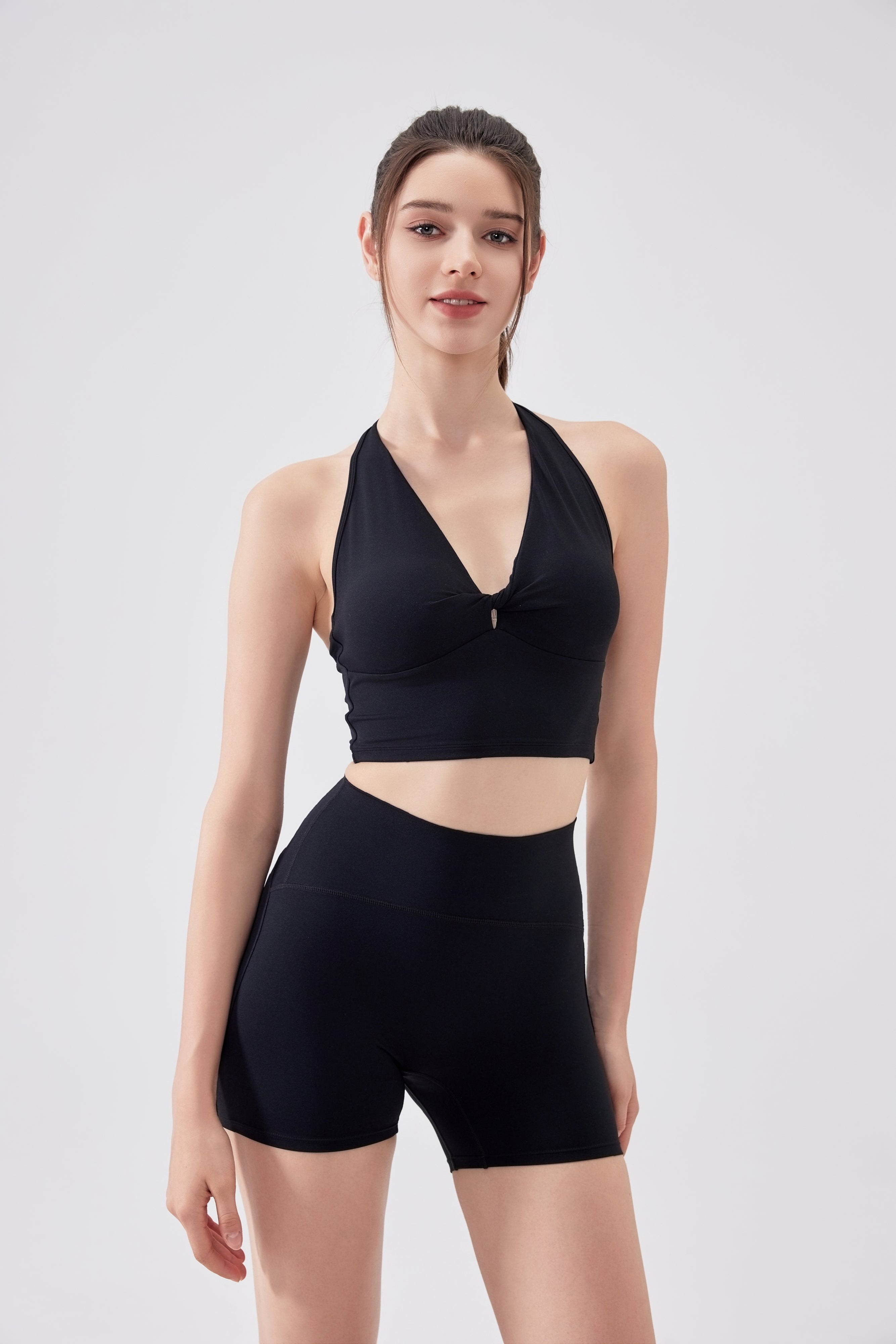 「Lavender」Keyhole Back Halter - Dance Tennis Pilates Yoga Crop Top, Athletic Wear