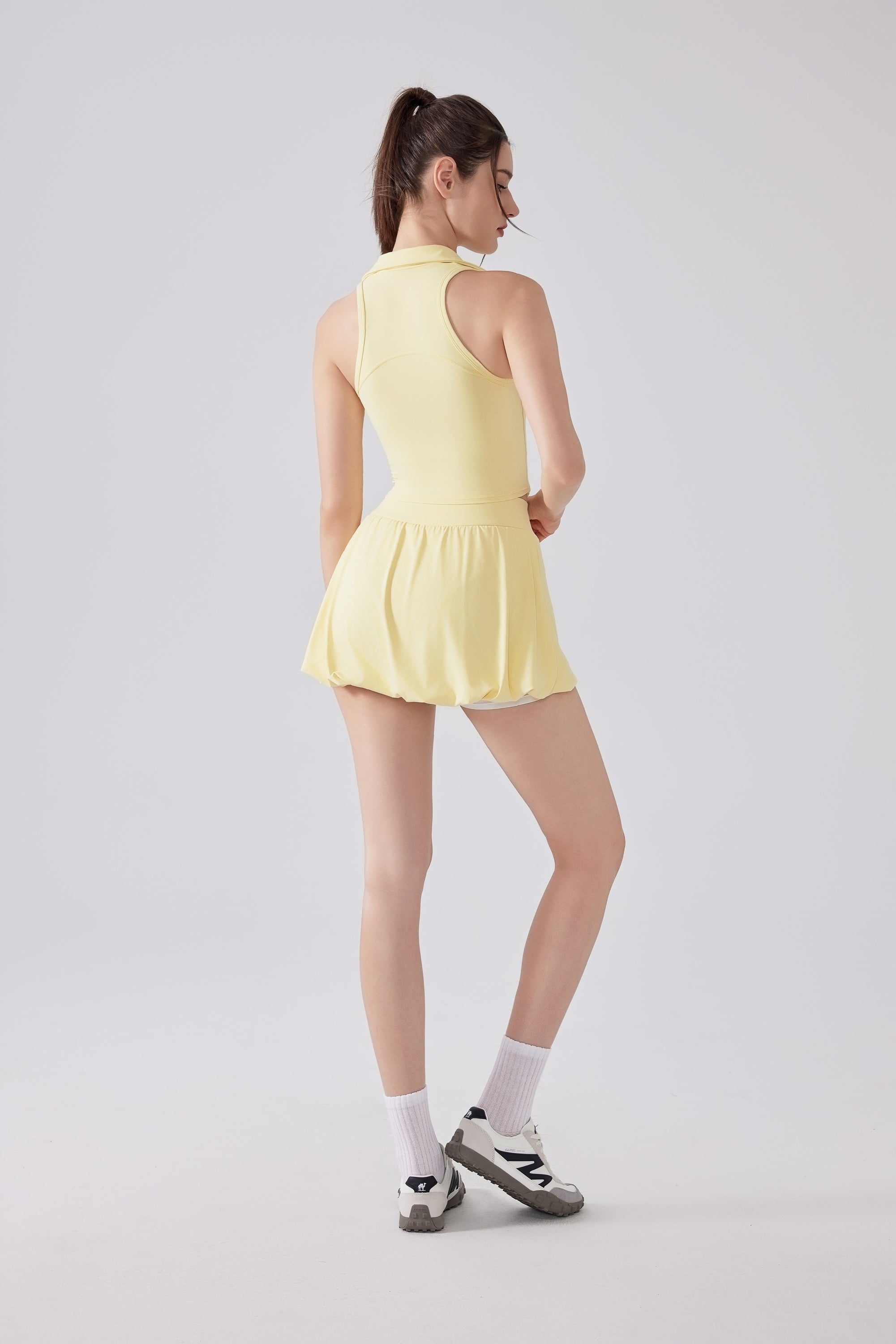 「Lemon Daze」Collar Halter Top
