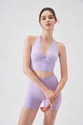 「Lavender」Keyhole Back Halter - Dance Tennis Pilates Yoga Crop Top, Athletic Wear
