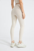 「Ivory Ripple」High-Waist Ribbed Leggings - Yoga Pants, Dancewear, Studio to Street
