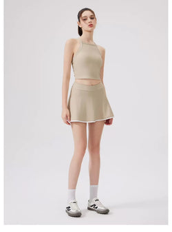 「Rosé」Ribbed Skirt for Dance Tennis Yoga Daily