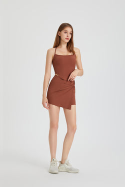 「Bloom Motion」Ribbed Asym Knot Skort