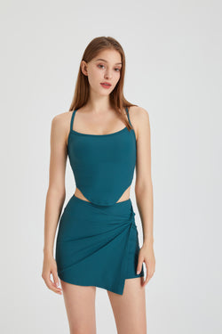 「Bloom Motion」Ribbed Cutout Tank