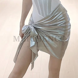Mermaid Glow | MEICHENCC | Shimmery Satin Top & Asymmetric Ruched Skirt (Sold Separately)