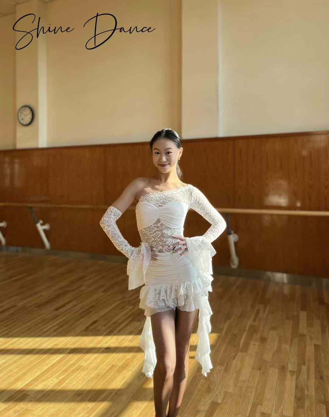 Springtime Fleur | Shine Dance | Elegant Latin Dance Dress for Graceful Movements